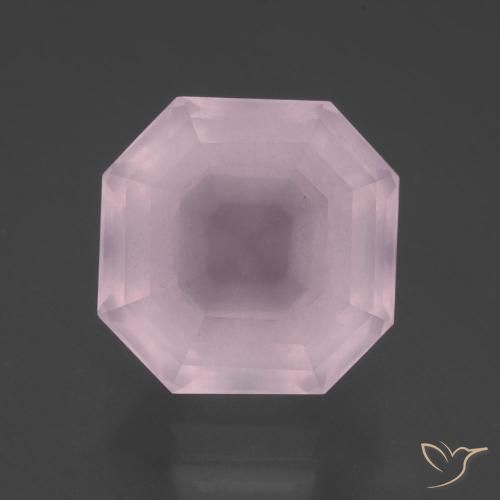 Quarzo rosa Rosa chiaro naturale da 10.89 ct, Ottagonale / Taglio smeraldo, Trasparente