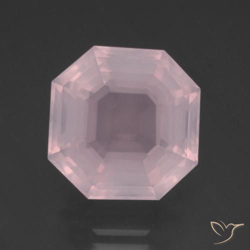 10.27ct Naturale Rosa chiaro Quarzo rosa, Taglio smeraldo, Trasparente
