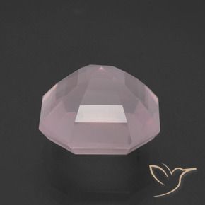 Quarzo rosa Rosa chiaro naturale da 10.27 ct, Ottagonale / Taglio smeraldo, Trasparente