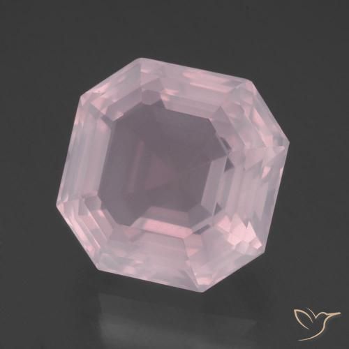 Quarzo rosa Rosa chiaro naturale da 11.75 ct, Ottagonale / Taglio smeraldo, Trasparente