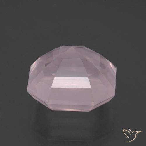 Quarzo rosa Rosa chiaro naturale da 11.75 ct, Ottagonale / Taglio smeraldo, Trasparente