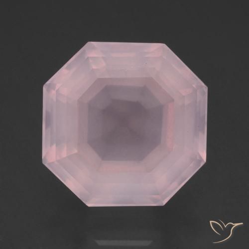 12.66ct Naturale Rosa rosa Quarzo rosa, Taglio smeraldo, Trasparente