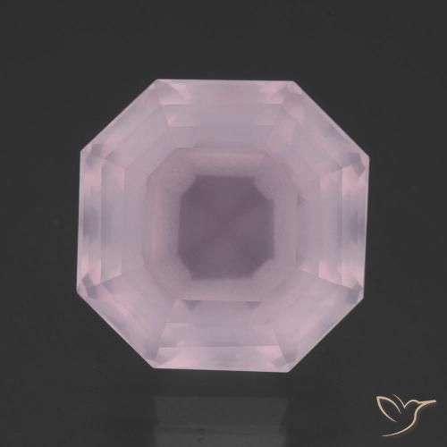 14.01ct Naturale Rosa chiaro Quarzo rosa, Taglio smeraldo, Trasparente