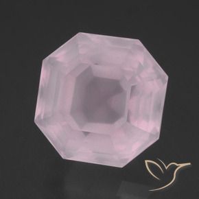 Quarzo rosa Rosa chiaro naturale da 14.01 ct, Ottagonale / Taglio smeraldo, Trasparente