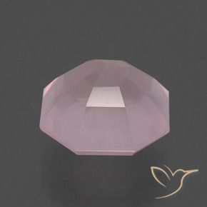 Quarzo rosa Rosa chiaro naturale da 4.32 ct, Ottagonale / Taglio smeraldo, Trasparente