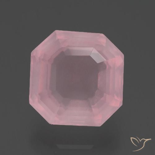 Quarzo rosa Rosa medio rosa naturale da 4.22 ct, Ottagonale / Taglio smeraldo, Trasparente