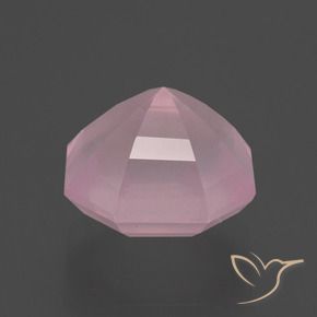 Quarzo rosa naturale rosa da 4,37 ct, taglio smeraldo, trasparente