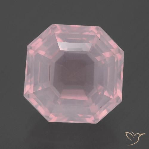 6.97ct Naturale Rosa medio rosa Quarzo rosa, Taglio smeraldo, Trasparente
