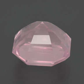 Quarzo rosa Rosa rosa naturale da 7.61 ct, Taglio smeraldo, Trasparente