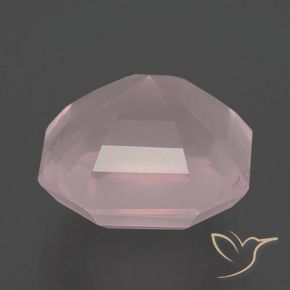 Quarzo rosa Rosa chiaro naturale da 8.64 ct, Ottagonale / Taglio smeraldo, Trasparente