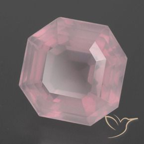 Quarzo rosa Rosa medio naturale da 8.70 ct, Ottagonale / Taglio smeraldo, Trasparente