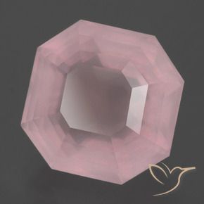 Quarzo rosa Rosa medio rosa naturale da 9.49 ct, Ottagonale / Taglio smeraldo, Trasparente