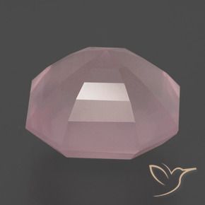 Quarzo rosa Rosa medio rosa naturale da 9.49 ct, Ottagonale / Taglio smeraldo, Trasparente