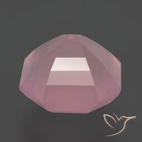 Quarzo rosa Rosa medio naturale da 10.69 ct, Taglio smeraldo, Trasparente