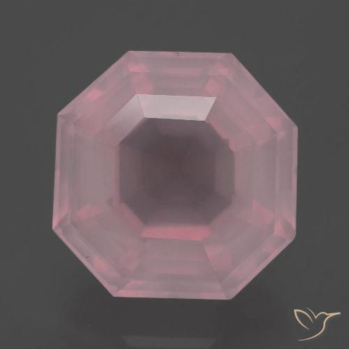 Quarzo rosa Rosa medio rosa naturale da 11.18 ct, Ottagonale / Taglio smeraldo, Trasparente