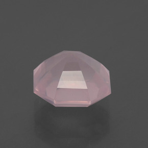 Quarzo rosa naturale rosa da 3,47 ct, taglio smeraldo, trasparente