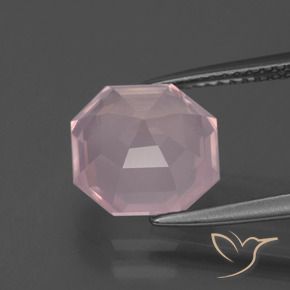 Quarzo rosa Rosa medio rosa naturale da 3.55 ct, Ottagonale / Taglio smeraldo, Trasparente