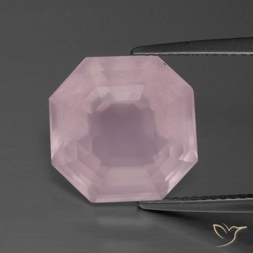 9.93ct Naturale Rosa medio rosa Quarzo rosa, Taglio smeraldo, Trasparente