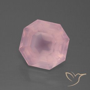 Quarzo rosa Rosa rosa naturale da 7.55 ct, Ottagonale / Taglio smeraldo, Trasparente
