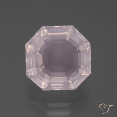 6.95ct Naturale Rosa chiaro Quarzo rosa, Taglio smeraldo, Trasparente