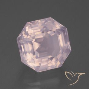 Quarzo rosa Rosa chiaro naturale da 7.88 ct, Ottagonale / Taglio smeraldo, Trasparente