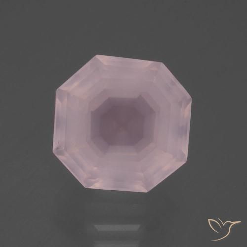 7.14ct Naturale Rosa chiaro Quarzo rosa, Taglio smeraldo, Trasparente