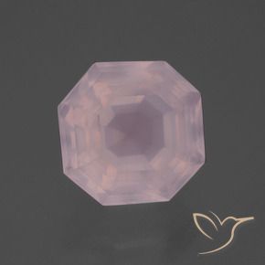 Quarzo rosa Rosa chiaro naturale da 7.14 ct, Ottagonale / Taglio smeraldo, Trasparente