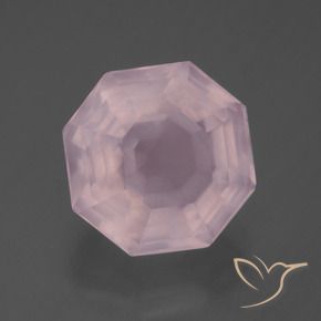 Quarzo rosa Rosa rosa naturale da 7.64 ct, Ottagonale / Taglio smeraldo, Trasparente
