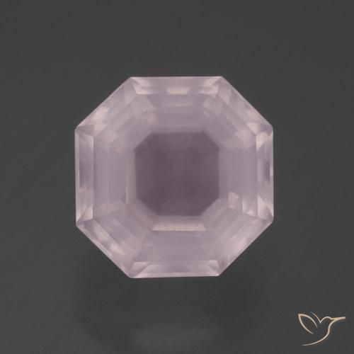 7.26ct Naturale Rosa chiaro Quarzo rosa, Taglio smeraldo, Trasparente