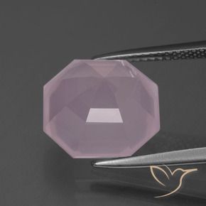 Quarzo rosa Rosa chiaro naturale da 7.34 ct, Ottagonale / Taglio smeraldo, Trasparente