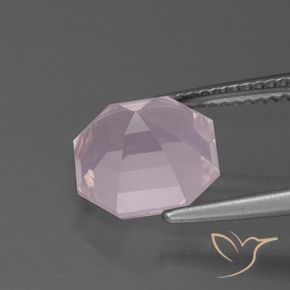 Quarzo rosa Rosa chiaro naturale da 4.25 ct, Ottagonale / Taglio smeraldo, Trasparente