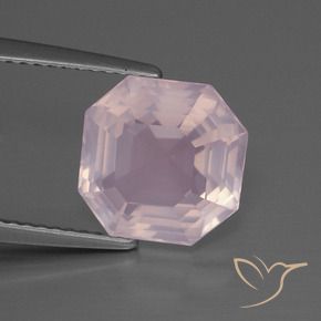 Quarzo rosa Rosa chiaro naturale da 4.25 ct, Ottagonale / Taglio smeraldo, Trasparente