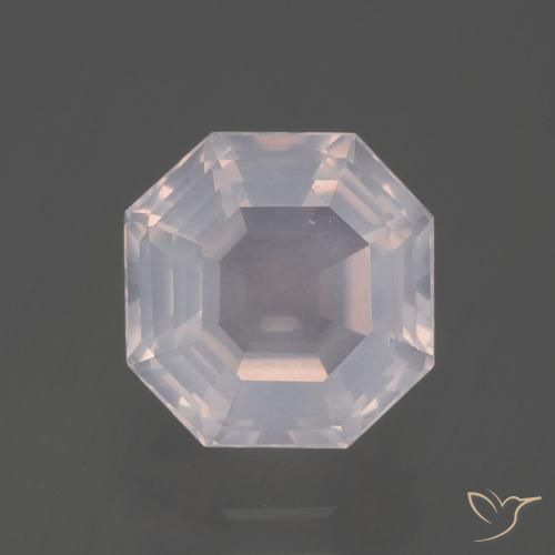3.05ct Naturale Rosa Molto Chiaro Quarzo rosa, Taglio smeraldo, Trasparente