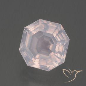 Quarzo rosa Rosa Molto Chiaro naturale da 3.05 ct, Ottagonale / Taglio smeraldo, Trasparente