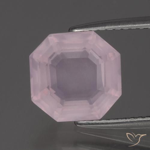 3.57ct Naturale Rosa chiaro Quarzo rosa, Taglio smeraldo, Trasparente