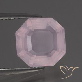 Quarzo rosa Rosa chiaro naturale da 3.57 ct, Ottagonale / Taglio smeraldo, Trasparente