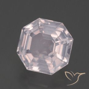 Quarzo rosa Rosa Molto Chiaro naturale da 3.64 ct, Ottagonale / Taglio smeraldo, Trasparente