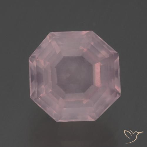 3.56ct Naturale Rosa chiaro Quarzo rosa, Taglio smeraldo, Trasparente