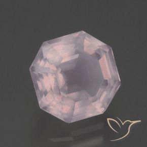 Quarzo rosa Rosa chiaro naturale da 3.32 ct, Ottagonale / Taglio smeraldo, Trasparente