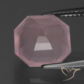 Quarzo rosa Rosa medio rosa naturale da 5.18 ct, Ottagonale / Taglio smeraldo, Trasparente
