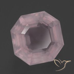 Quarzo rosa Rosa chiaro naturale da 5.34 ct, Ottagonale / Taglio smeraldo, Trasparente
