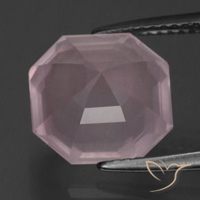 Quarzo rosa Rosa chiaro naturale da 5.34 ct, Ottagonale / Taglio smeraldo, Trasparente