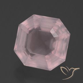 Quarzo rosa Rosa chiaro naturale da 5.88 ct, Ottagonale / Taglio smeraldo, Trasparente