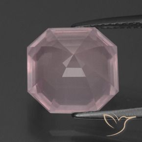 Quarzo rosa Rosa chiaro naturale da 5.88 ct, Ottagonale / Taglio smeraldo, Trasparente