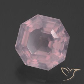 Quarzo rosa Rosa medio rosa naturale da 5.64 ct, Ottagonale / Taglio smeraldo, Trasparente