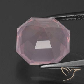 Quarzo rosa Rosa medio rosa naturale da 5.64 ct, Ottagonale / Taglio smeraldo, Trasparente
