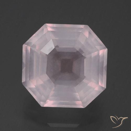 5.92ct Naturale Rosa chiaro Quarzo rosa, Taglio smeraldo, Trasparente
