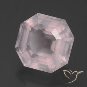 Quarzo rosa Rosa chiaro naturale da 5.92 ct, Ottagonale / Taglio smeraldo, Trasparente
