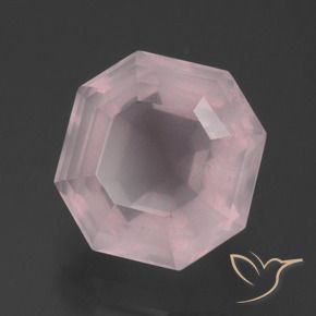 Quarzo rosa Rosa chiaro naturale da 5.94 ct, Ottagonale / Taglio smeraldo, Trasparente