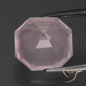 Quarzo rosa Rosa chiaro naturale da 5.94 ct, Ottagonale / Taglio smeraldo, Trasparente